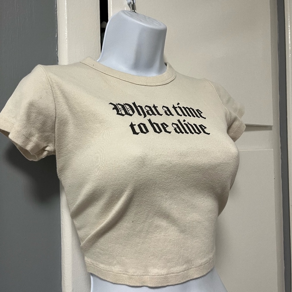 Nectar What A Time To Be Alive Graphic Baby Tee - Picture 5 of 8